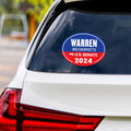 a car with a sticker on the back of it