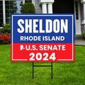 a political sign in front of a house