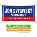a banner for a political campaign