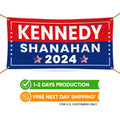Kennedy Shanahan 2024 Banner Sign, 13 Oz RFK Jr. Election 2024 Banner, Robert F. Kennedy Jr. For President 2024 Banner With Metal Grommets