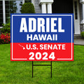 a real estate sign in front of a house