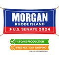 a banner with the words morgan rhode island on it