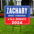 a yard sign with the name of a house in the background