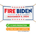 Fire Biden 2024 Banner Sign, 13 Oz Waterproof Anti Biden Banner, Election 2024, Fire Biden Banner With Metal Grommets