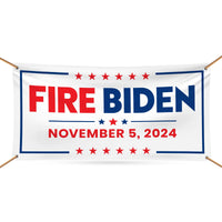 Fire Biden 2024 Banner Sign, 13 Oz Waterproof Anti Biden Banner, Election 2024, Fire Biden Banner With Metal Grommets