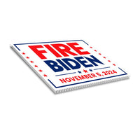 Fire Biden 2024 Yard Sign - Coroplast Anti Biden Sign, Election 2024, Fire Biden Lawn Sign with Metal H-Stake