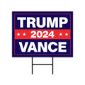 Trump Vance 2024 Yard Sign - Coroplast American Flag Donald Trump For President 2024, Take America Back Yard Sign with Metal H-Stake