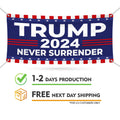Trump for President 2024 Banner, 13 Oz Still Standing, Trump Vance, Never Surrender, Trump Fight, Election 2024 Banner With Metal Grommets