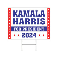 Kamala Harris 2024 Yard Sign - Coroplast Kamala Harris For President 2024 Lawn Sign, 2024 President Election Harris Signs with Metal H-Stake