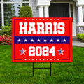 Kamala Harris 2024 Yard Sign - Coroplast Kamala Harris For President 2024 Lawn Sign, 2024 President Election Harris Signs with Metal H-Stake