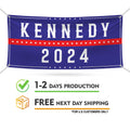 Kennedy 2024 Banner Sign, 13 Oz Waterproof RFK Jr. Election 2024 Banner, Robert F. Kennedy Jr. For President 2024 Banner With Metal Grommets