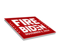 Fire Biden 2024 Yard Sign - Coroplast Anti Biden Sign, Election 2024, Fire Biden Lawn Sign with Metal H-Stake