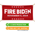 Fire Biden 2024 Banner Sign, 13 Oz Waterproof Anti Biden Banner, Election 2024, Fire Biden Banner With Metal Grommets