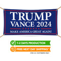 Trump Vance 2024 Banner Sign, 13 Oz Heavy Duty Waterproof Trump For President 2024, Take American Back Vinyl Banner with Metal Grommets
