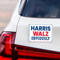 Harris Walz 2024 Obviously Car Magnet, Harris For President 2024 Vehicle Magnet, 2024 President Election, Madam President Magnet, 6