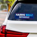 Harris Walz Obviously Sticker Vinyl Decal, Harris For President 2024 Vinyl Sticker, Childless Cat Ladies Bumper Sticker - 10