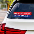 Kamala Harris 2024 Sticker Vinyl Decal, Harris For President 2024 Vinyl Sticker, Election, Childless Cat Ladies Bumper Sticker - 10
