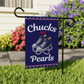 Kamala 2024 Chucks and Pearls Garden Flag - 12x18 Inch Double Sided, Harris Walz 2024 Flag, Harris For President Flag, Madam President Flag