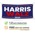 Harris Walz 2024 Banner Sign, 13 Oz Kamala Harris For President 2024, 2024 President Election Harris Vinyl Banner with Metal Grommets