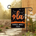 Comma La, Halloween Garden Flag - 12x18 Inch Double Sided, Harris Walz 2024 Flag, Madam President Flag, Spooky Halloween Pumpkin Flag