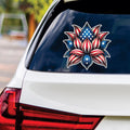 Lotus Harris Walz 2024 Sticker Vinyl Decal, Harris For President 2024 Vinyl Sticker, American Flag Kamala Lotus Bumper Sticker - 6