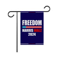 Harris Walz Freedom 2024 Garden Flag - 12x18 Inch Double Sided, Childless Cat Lady Flag, Kamala Harris For President, Madam President Flag