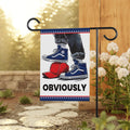 Harris Walz 2024 Obviously Garden Flag - 12x18 Inch Double Sided, Childless Cat Lady, Kamala Harris For President 2024, Madam President Flag