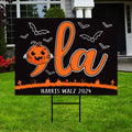 Comma La, Halloween Yard Sign - Coroplast Harris For President 2024 Lawn Sign, Election 2024, Harris Walz Yard Signs with Metal H-Stake