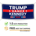Trump Vance Kennedy 2024 Banner Sign, 13 Oz Heavy Duty Waterproof Trump For President 2024, Unite America Vinyl Banner with Metal Grommets