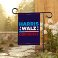 Kamala Harris Walz Obviously Garden Flag - 12x18 Inch Double Sided, Childless Cat Lady Flag, Harris For President 2024, Madam President Flag