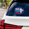 Sometimes You Gotta Flush Twice Vinyl Sticker, Kamala Harris For President 2024 Decal, Flush Twice Anti Trump Bumper Sticker - 6