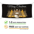 Christmas Banner Sign, 13 Oz Christmas Tree, Holiday, Winter, Xmas Tree Banner, Merry Christmas Welcome Vinyl Banner with Metal Grommets