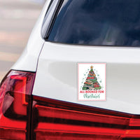 All Booked For Christmas Car Magnet, Christmas Book Tree Vehicle Magnet, Holiday Magnet, Winter Xmas Tree, Merry Christmas Magnet, 6" x 4.5"