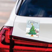 Christmas Car Magnet, Christmas Tree Vehicle Magnet, Holiday Magnet, Winter, Snowman, Xmas Tree Magnet, Merry Christmas Magnet, 6" x 4.5"
