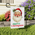 Christmas Garden Flag - 12x18 Inch Double Sided, Christmas Retro Santa Flag, Holiday Flag, Winter Flag, Retro Merry Christmas Welcome Flag