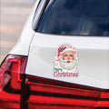 Pink Santa Retro Christmas Car Magnet, Santa Vehicle Magnet, Holiday Magnet, Winter, Xmas Santa Magnet, Merry Christmas Magnet, 6
