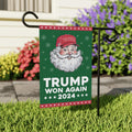 Santa’s Favorite Felon Garden Flag - 12x18 Inch Double Sided, Trump Won Again Flag, Donald Trump Christmas Flag, Trump 2024 Christmas Flag