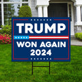 Trump 45-47 Make America Great Again Yard Sign - Trump Won Again Lawn Sign, Trump MAGA Sign, Donald Trump Yard Sign with Metal H-Stake