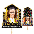 Custom Face Fans With Wooden Handle, Graduation Head, Grad Face Fans, Class of 2025 Head Fans, Graduation Faces on a Stick