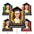 Custom Face Fans With Wooden Handle, Graduation Head, Grad Face Fans, Class of 2025 Head Fans, Graduation Faces on a Stick