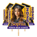 Custom Face Fans With Wooden Handle, Graduation Head, Grad Face Fans, Class of 2025 Head Fans, Graduation Faces on a Stick