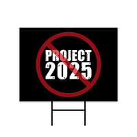 STOP Project 2025 Yard Sign - Resist Hate Lawn Sign, Anti-Trump Sign, Statue of Liberty, Resist Fascism Yard Sign with Metal H-Stake