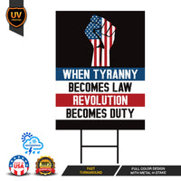 Fight Injustice Yard Sign - Resist Hate Lawn Sign, Anti-Trump Sign, Resist Racism, Resist Fascism Yard Sign with Metal H-Stake