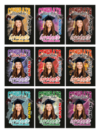 Personalized Graduation Yard Sign 2025 with Photo - Graduation Lawn Sign, Class of 2025, Custom Graduation 2025 Yard Sign with Metal H-Stake