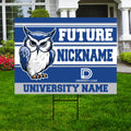 Personalized Future Student Graduation Yard Sign 2025, Mascot Sign, Custom Graduate School College University Yard Sign with Metal H-Stake