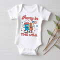 Retro 4th of July Baby Bodysuit, Baby Shirt, Toddler Sweatshirt - Party in the USA Outfit, Patriotic Memorial Day Baby Gift, Red White Blue
