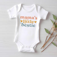 Mommy’s Little Bestie Toddler Sweatshirt, Baby Shirt, Baby Bodysuit - Cute Minimalist Mother’s Day Outfit, Baby Gift for Mom from Newborn