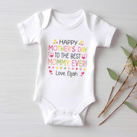 Happy Mother’s Day Baby Bodysuit, Baby Shirt, Toddler Sweatshirt - Personalized First Mother’s Day Outfit, Best Mom Ever Baby Gift