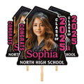 Custom Face Fans With Wooden Handle, Graduation Head, Grad Face Fans, Class of 2025 Head Fans, Graduation Faces on a Stick