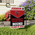 Personalized College Bound Garden Flag, Double Sided Future Graduate Custom Decor, University Bound Yard Sign, Class of 2025 Graduation Flag